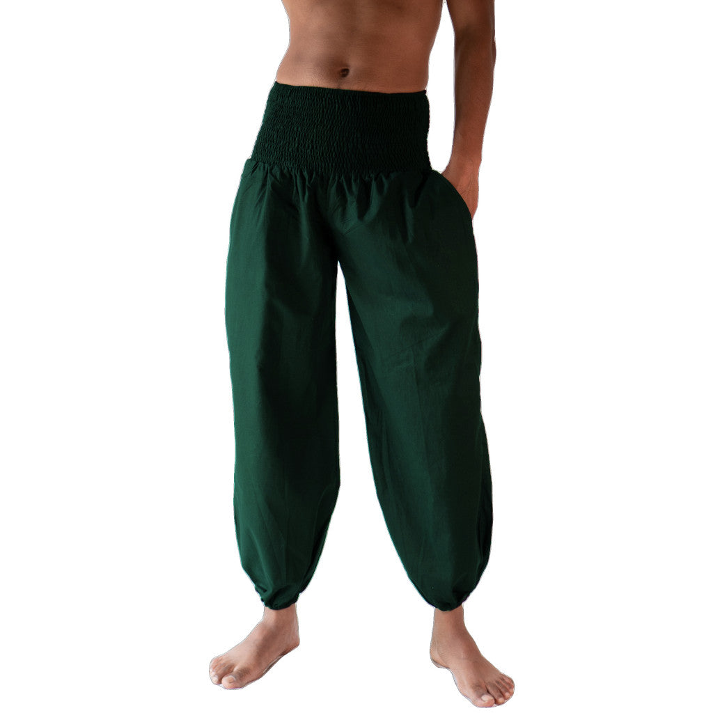 Yogahose Maenner - Hose mit Gummibund aus Baumwolle